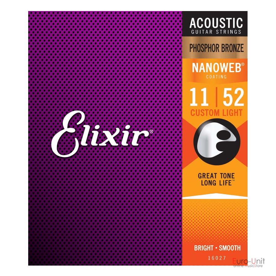 Elixir Nanoweb Bronze 11/52, žice za akustičnu gitaru