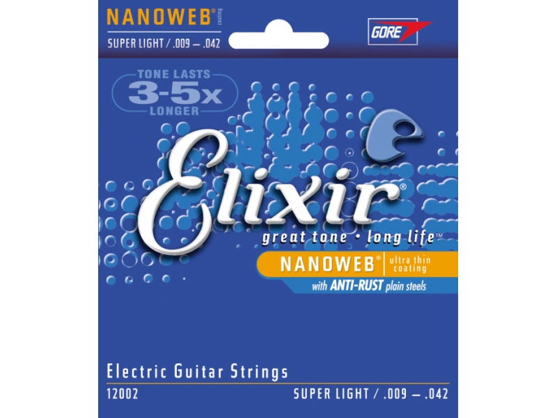Elixir Nanoweb 009-042, žice za el. gitaru